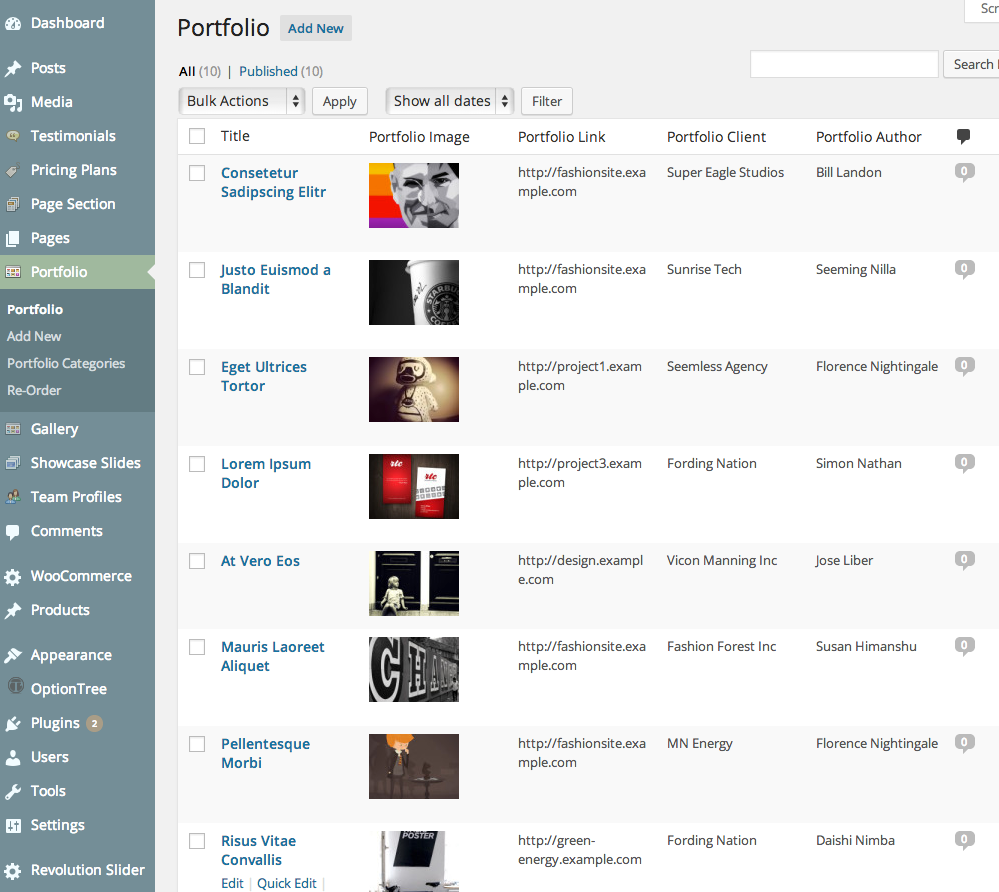 Portfolio Admin Panel